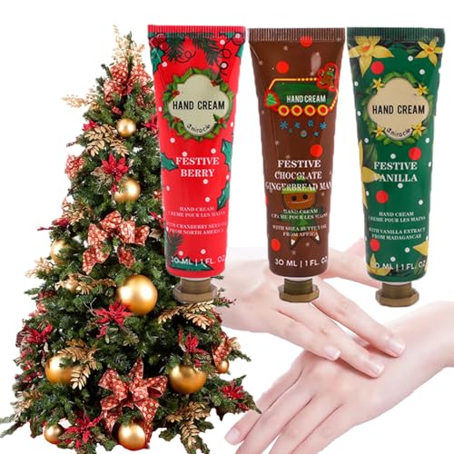 Handcreme Set Weihnachten,Handcreme Weihnachten Mini,Mini Handcreme Set,Handcreme Geschenkset Weihnachten,Plant Fragrance Handpflegecreme,Mini Handcreme Geschenkset für Weihnachtsgeschenke,3 * 30ml Handcreme Set Weihnachten,Handcreme Weihnachten Mini,Mini Handcreme Set,Handcreme Geschenkset Weihnachten,Plant Fragrance Handpflegecreme,Mini Handcreme Geschenkset für Weihnachtsgeschenke,3 * 30ml von Yelewy