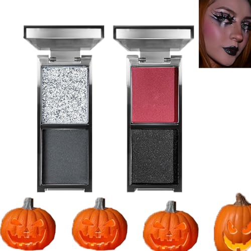 Rot Schwarz Lidschatten Palette,Schwarz Weiß Make up Palette, Goth Rot Makeup Lidschatten Palette,Smokey Gothic Makeup Lidschatten, Hochpigmentiert Lidschatten Halloween Clown SFX Auge, 4 Farben Rot Schwarz Lidschatten Palette,Schwarz Weiß Make up Palette, Goth Rot Makeup Lidschatten Palette,Smokey Gothic Makeup Lidschatten, Hochpigmentiert Lidschatten Halloween Clown SFX Auge, 4 Farben von Yelewy