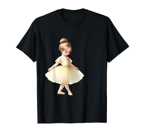 Gelbe Ballerina Mädchen Tanzendes Ballett Aquarell T-Shirt von Yellow Ballerina Girl Dancing Ballet Watercolor