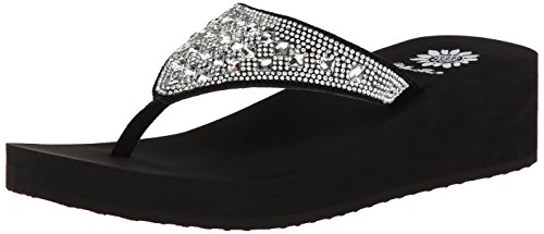 Yellow Box Women's Birder Wedge Flip Flop, Clear, 6.5 M US von Yellow Box