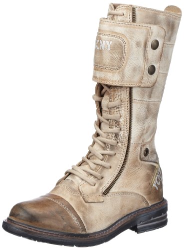 Yellow Cab Damen Soldier W Combat Boots, Grau (Taupe) von Yellow Cab