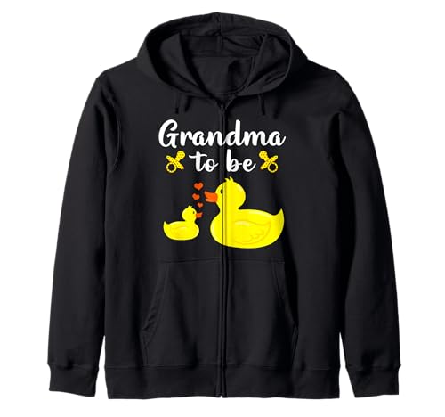 Babyparty mit Aufschrift Grandma to Be, gelbe Ente für Jungen oder Mädchen Kapuzenjacke Babyparty mit Aufschrift Grandma to Be, gelbe Ente für Jungen oder Mädchen Kapuzenjacke von Yellow Duck Baby Shower For Grandma To Be