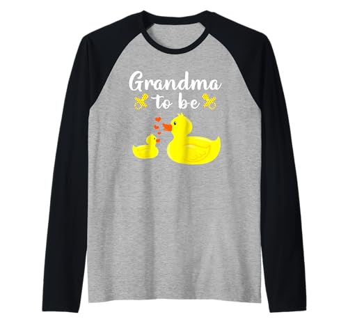 Babyparty mit Aufschrift Grandma to Be, gelbe Ente für Jungen oder Mädchen Raglan Babyparty mit Aufschrift Grandma to Be, gelbe Ente für Jungen oder Mädchen Raglan von Yellow Duck Baby Shower For Grandma To Be