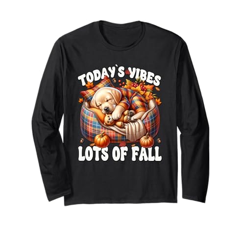 Labrador Mom Graphic for Women Funny Autumn-Sayings for Fall Langarmshirt von Yellow Labrador Retriever Gifts For Fall Lovers
