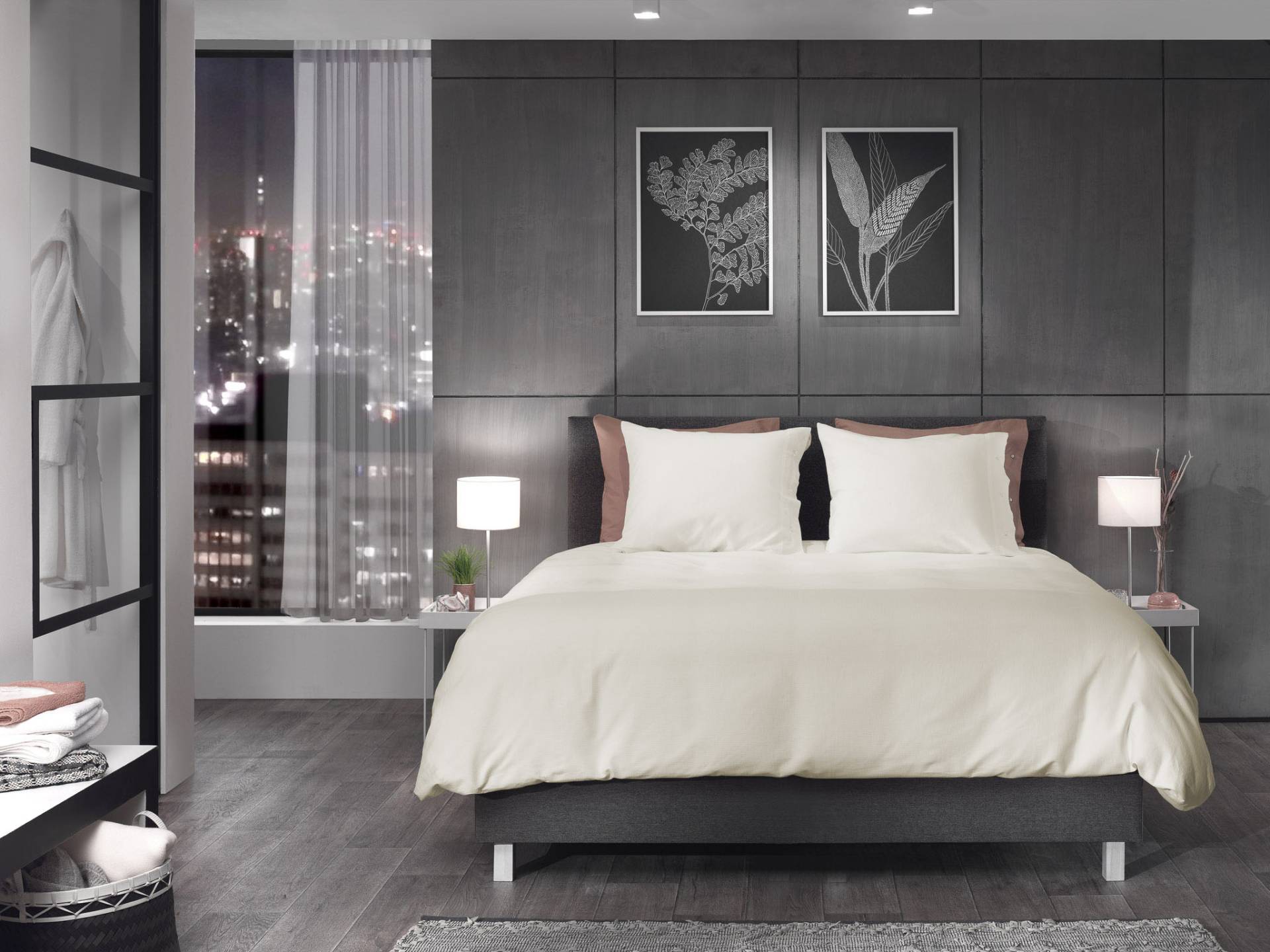 YELLOW Bettwäsche "Cialda" 2 Stk. tlg. Uni Design, 100% Baumwolle ab 135x200 cm. von Yellow