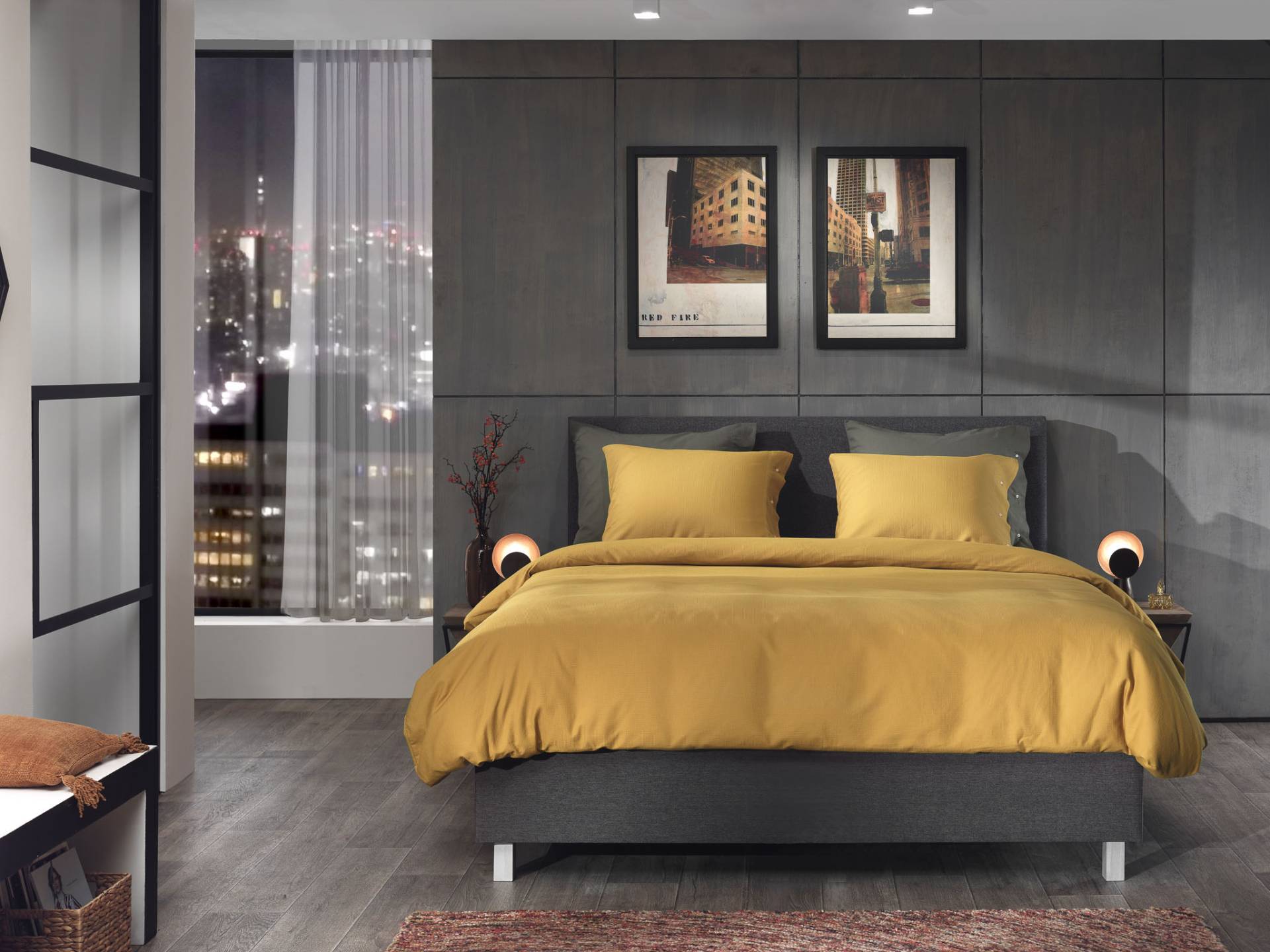 YELLOW Bettwäsche "Cialda" 2 Stk. tlg. Uni Design, 100% Baumwolle ab 135x200 cm. von Yellow