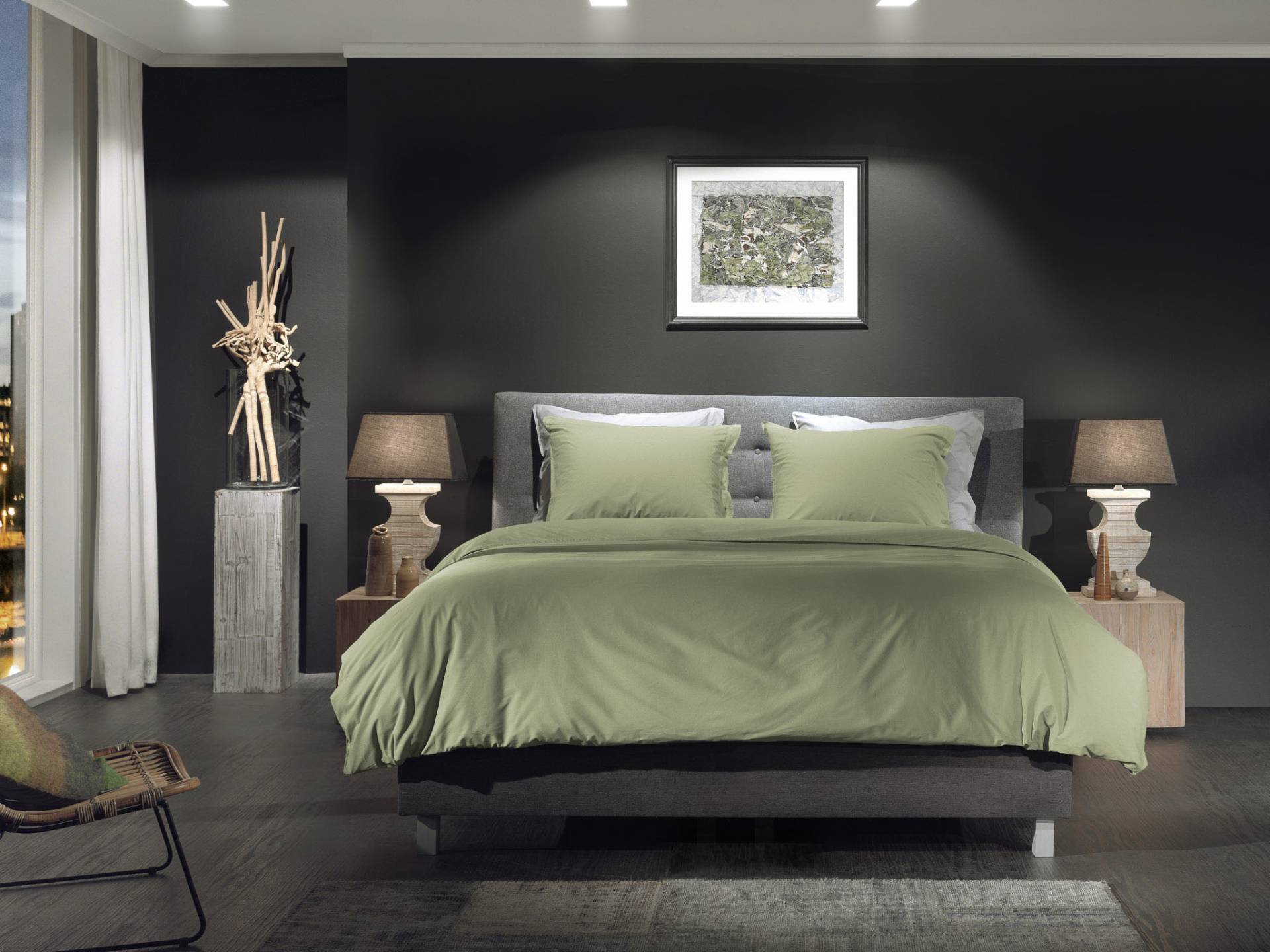 YELLOW Bettwäsche "Percale" 2 tlg. Uni Design, 100% Baumwolle ab 135x200 cm. von Yellow