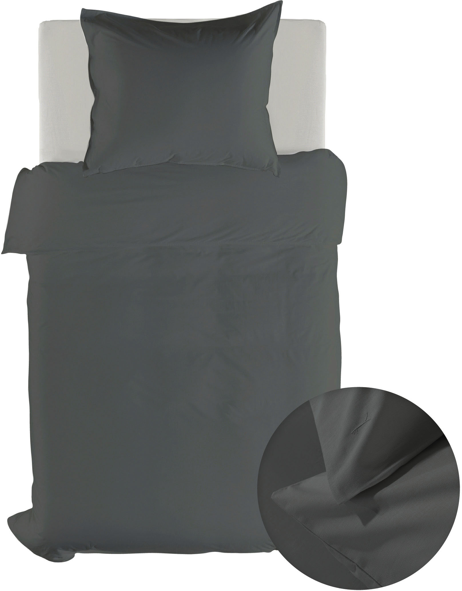 YELLOW Bettwäsche "Suite-Casablanca" 2 Stk. tlg. Uni, 100% Baumwolle ab 135x200 cm. von Yellow