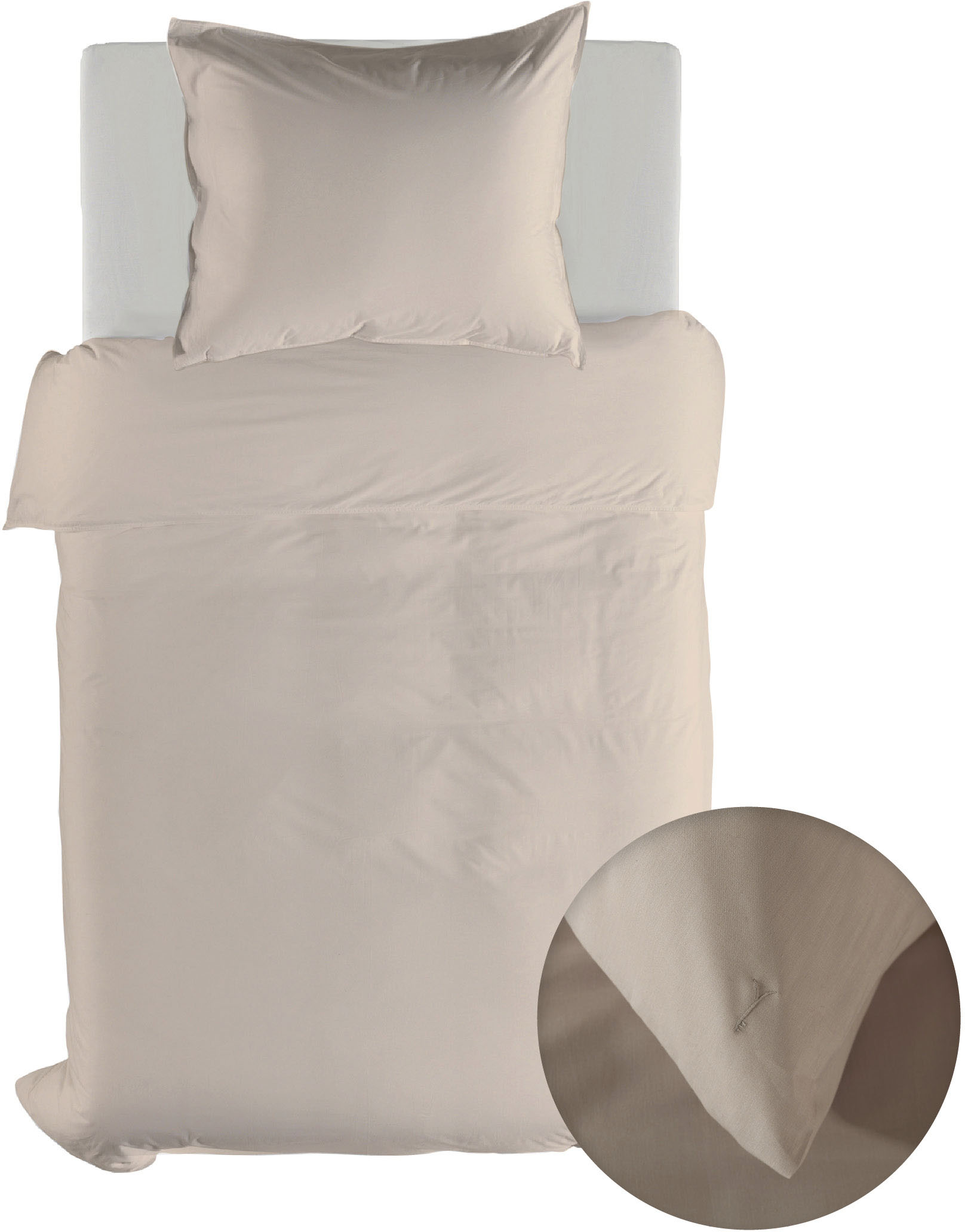 YELLOW Bettwäsche "Suite-Casablanca" 2 Stk. tlg. Uni, 100% Baumwolle ab 135x200 cm. von Yellow