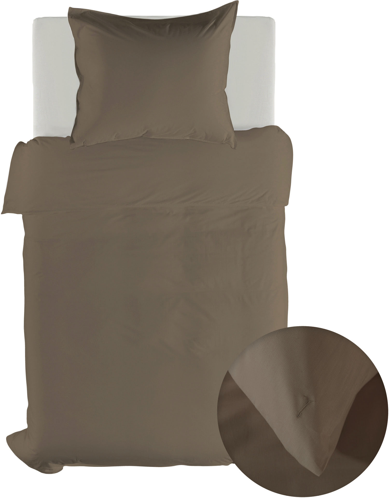 YELLOW Bettwäsche "Suite-Casablanca" 2 Stk. tlg. Uni, 100% Baumwolle ab 135x200 cm. von Yellow