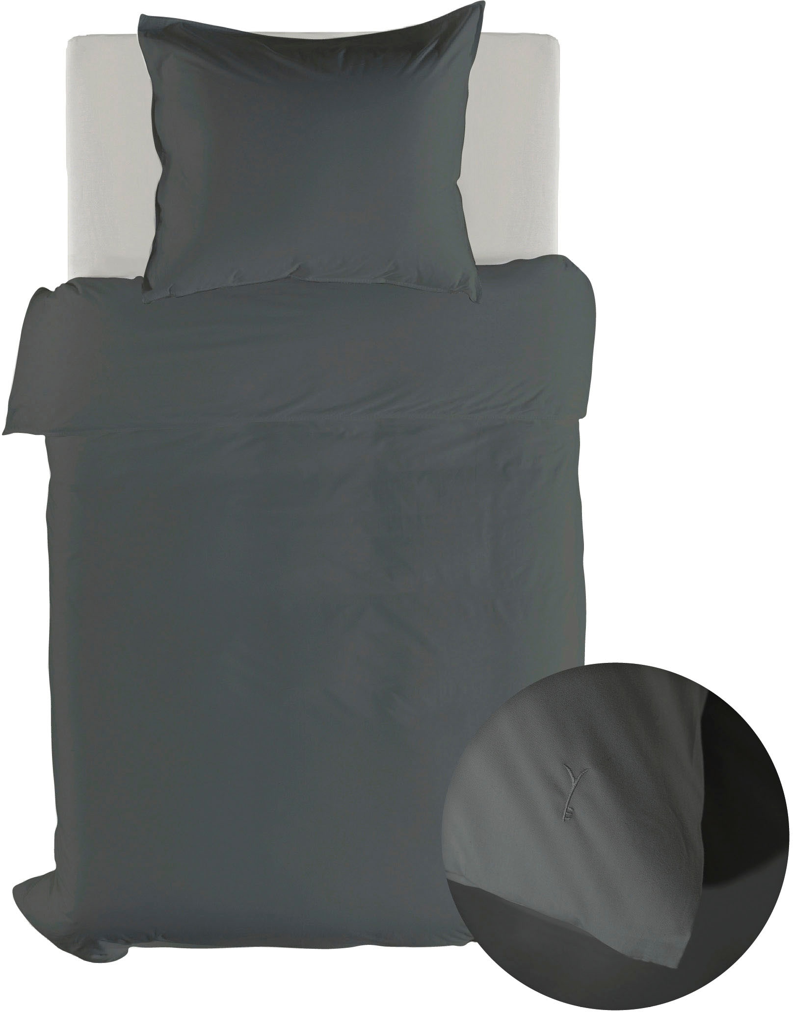 YELLOW Bettwäsche "Suite-Mumbai" 2 Stk. tlg. Uni Design, 100% Baumwolle ab 135x200 cm. von Yellow