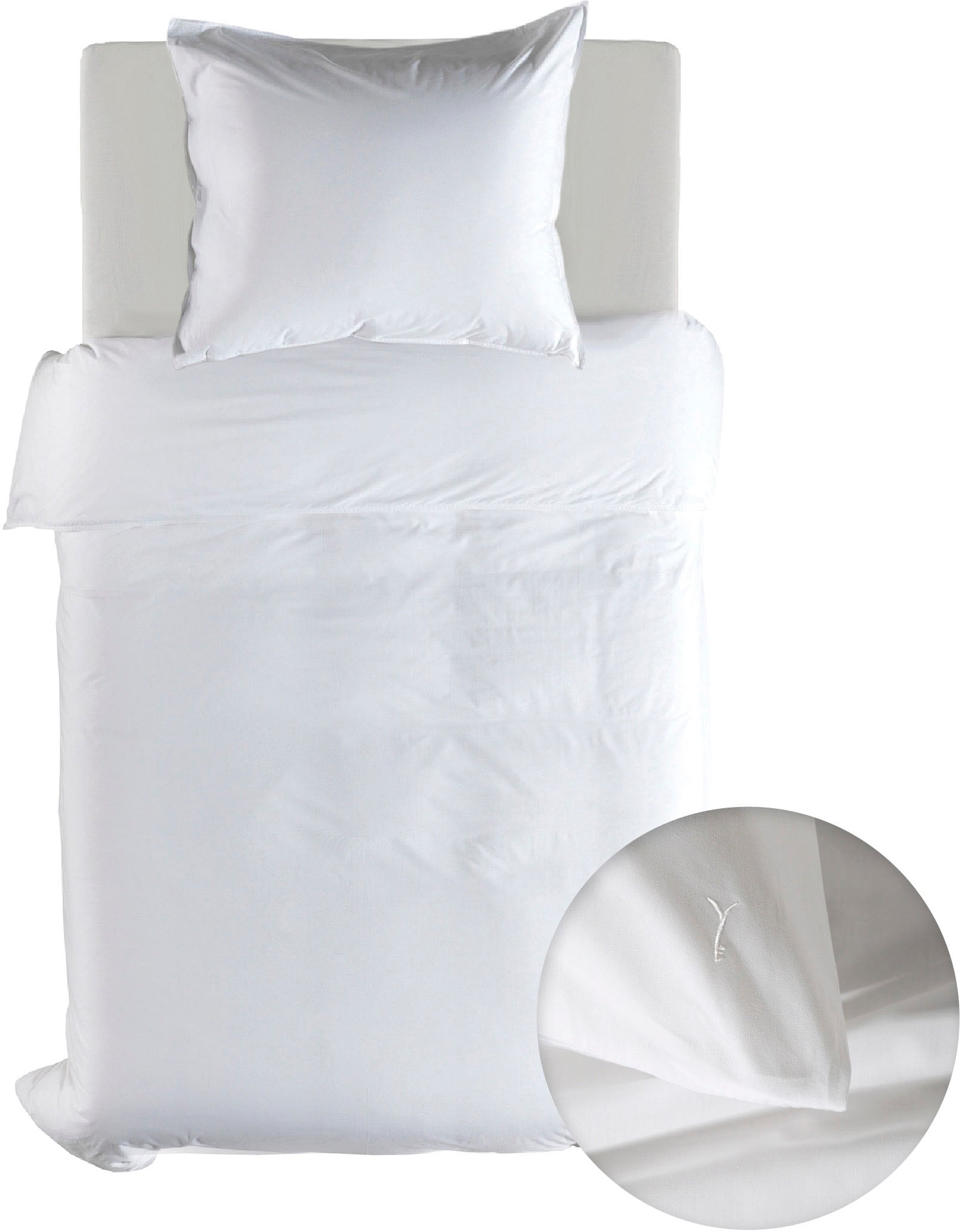 YELLOW Bettwäsche "Suite-Mumbai" 2 Stk. tlg. Uni Design, 100% Baumwolle ab 135x200 cm. von Yellow