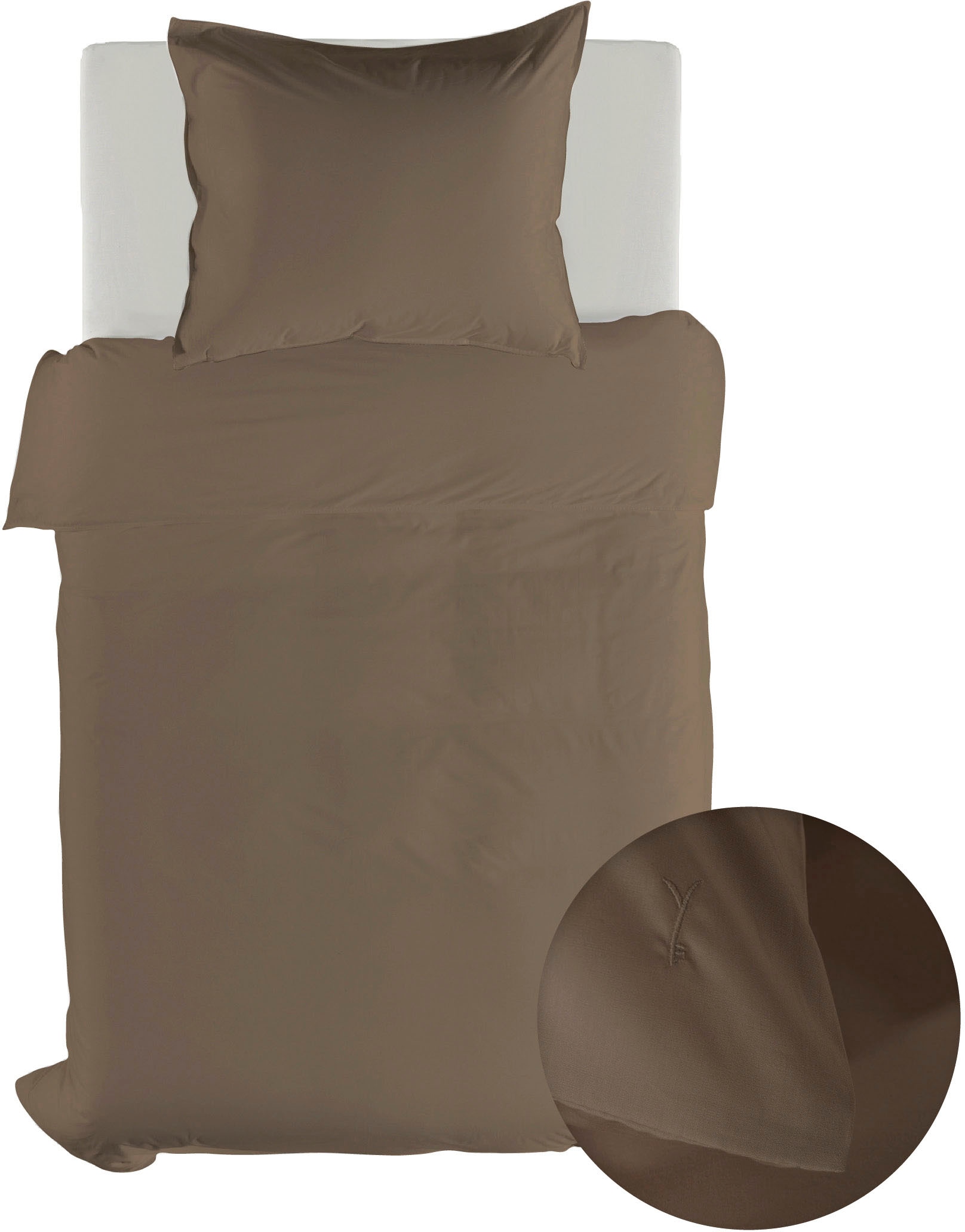 YELLOW Bettwäsche "Suite-Mumbai" 2 Stk. tlg. Uni Design, 100% Baumwolle ab 135x200 cm. von Yellow