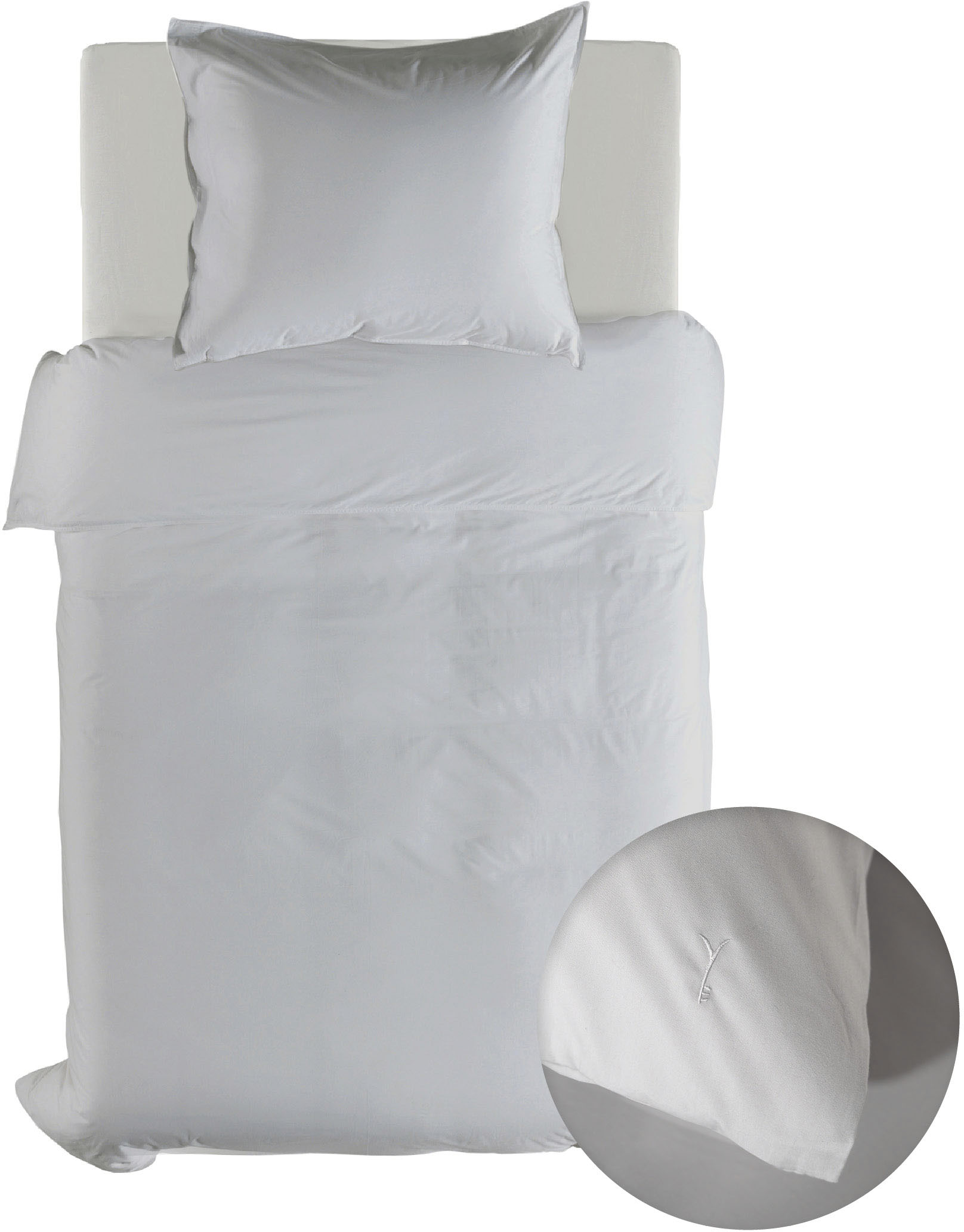 YELLOW Bettwäsche "Suite-Mumbai" 2 Stk. tlg. Uni Design, 100% Baumwolle ab 135x200 cm. von Yellow