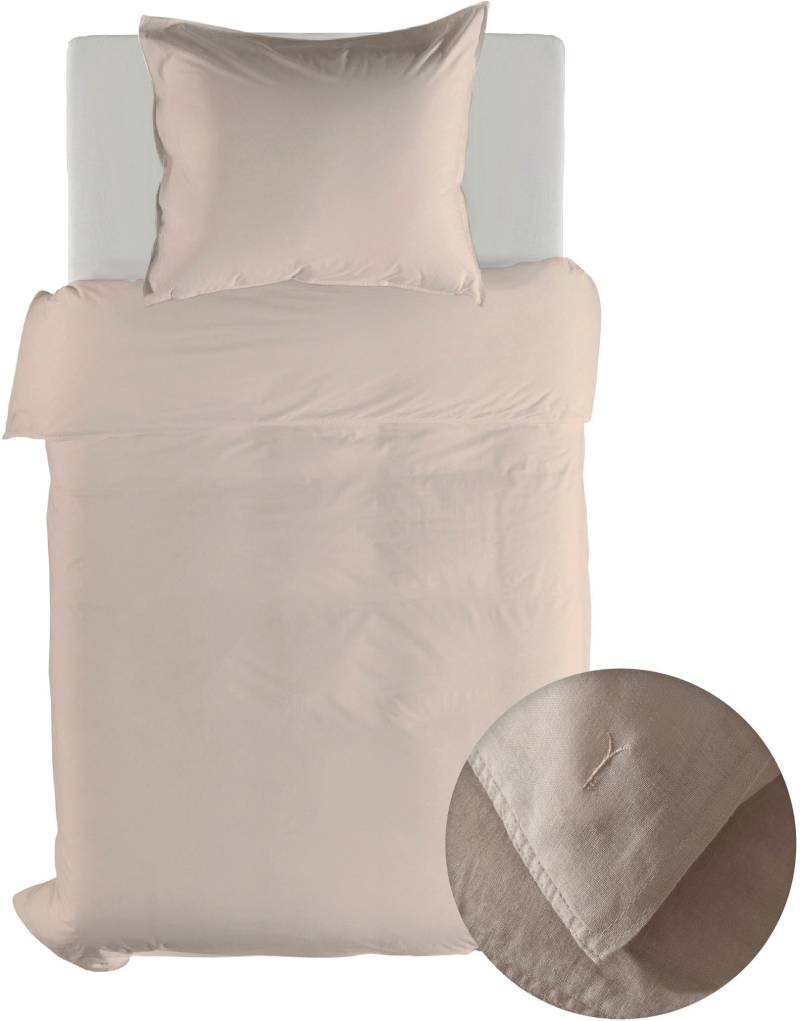 YELLOW Bettwäsche "Suite-Saint-Tropez" 2 Stk. tlg. Bettwäsche aus 55% Leinen und 45% Baumwolle, hochwertiges Perkal von Yellow