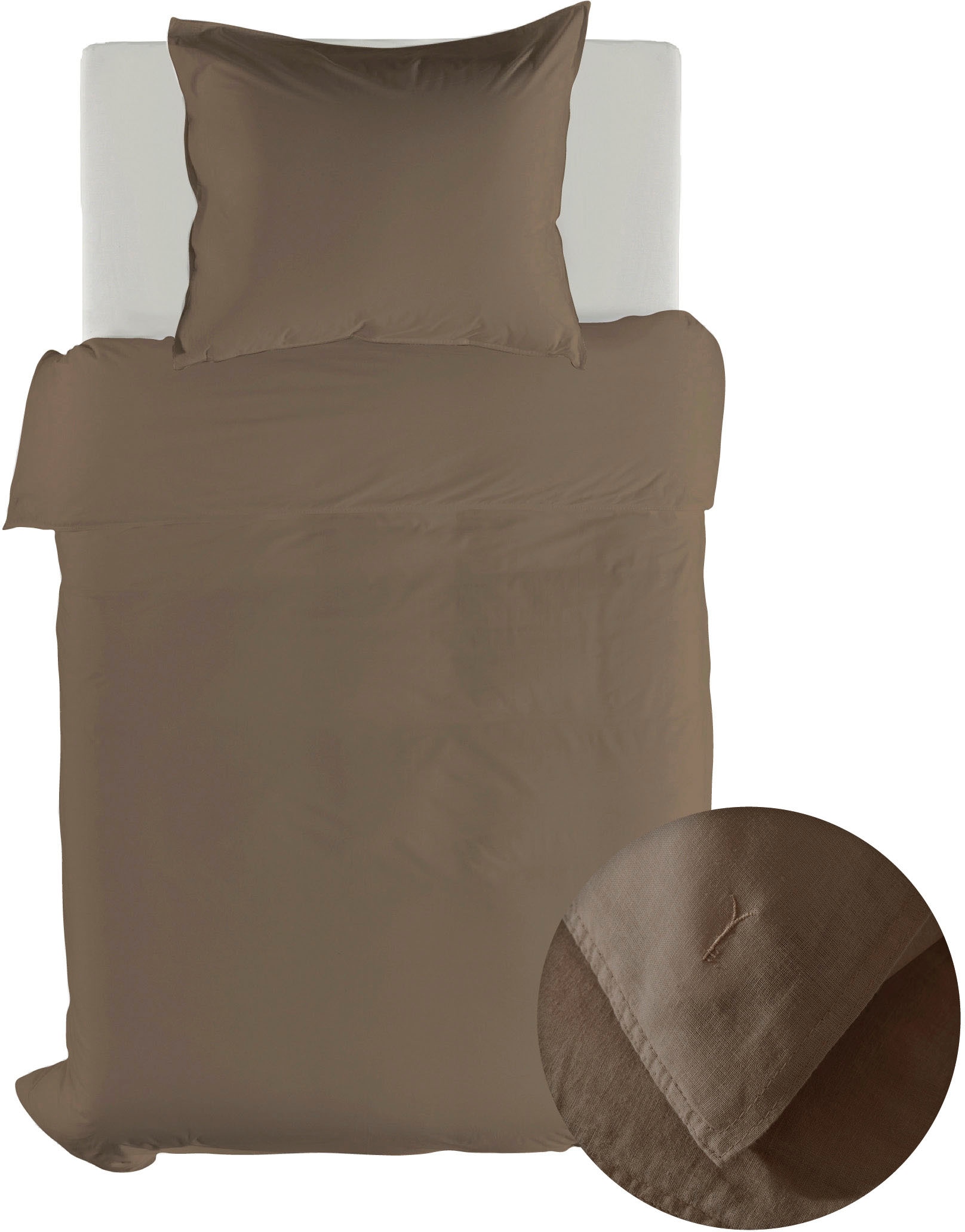 YELLOW Bettwäsche "Suite-Saint-Tropez" 2 Stk. tlg. Bettwäsche aus 55% Leinen und 45% Baumwolle, hochwertiges Perkal von Yellow