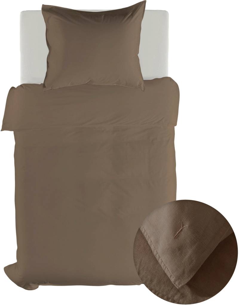 YELLOW Bettwäsche "Suite-Saint-Tropez" 2 Stk. tlg. Bettwäsche aus 55% Leinen und 45% Baumwolle, hochwertiges Perkal von Yellow