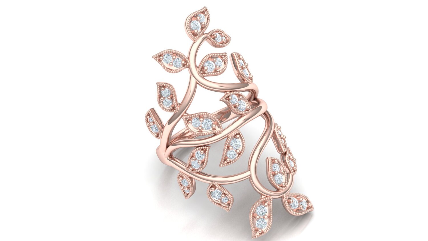 Schöne Blume Reben Statement Ring in Silber Oder Massivem Gold Schöne Blume Reben Statement Ring in Silber Oder Massivem Gold von YellowCanaryDTLA