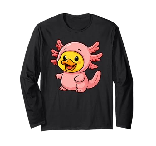 Gelbe Ente Axolotl Tierliebhaber Zoo Jungen Mädchen Kinder Langarmshirt Gelbe Ente Axolotl Tierliebhaber Zoo Jungen Mädchen Kinder Langarmshirt von YellowDuckAxis