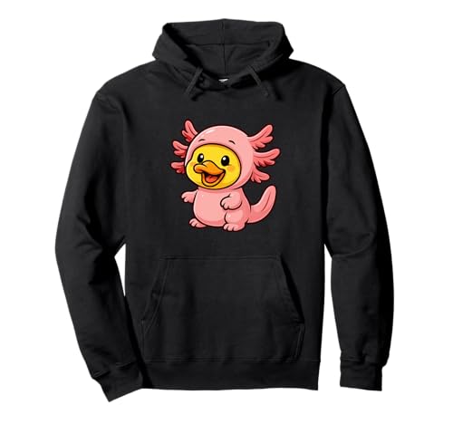 Gelbe Ente Axolotl Tierliebhaber Zoo Jungen Mädchen Kinder Pullover Hoodie von YellowDuckAxis