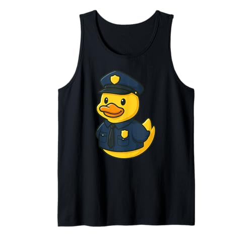 Gelbe Ente Polizist Tierliebhaber Zoo Jungen Mädchen Kinder Tank Top von YellowDuckAxis