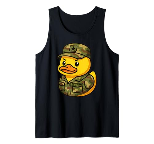 Gelbe Ente US Army Tierliebhaber Soldat Zoo Jungen Mädchen Kinder Tank Top von YellowDuckAxis