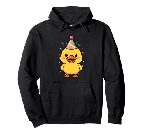 Gelbe Ente Geburtstag Party Hut Geburtstag Jungen Mädchen Kinder Pullover Hoodie von YellowDuckAxis1