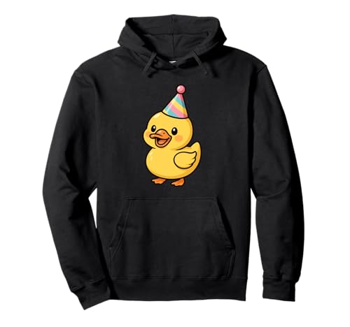 Gelbe Ente Happy Birthday Party Hut Geburtstag Jungen Mädchen Kinder Pullover Hoodie von YellowDuckAxis1