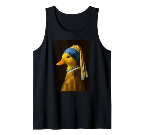 Gelbe Ente Mädchen Perlenohrmalerei Kunst Jungen Mädchen Kinder Tank Top von YellowDuckAxis1