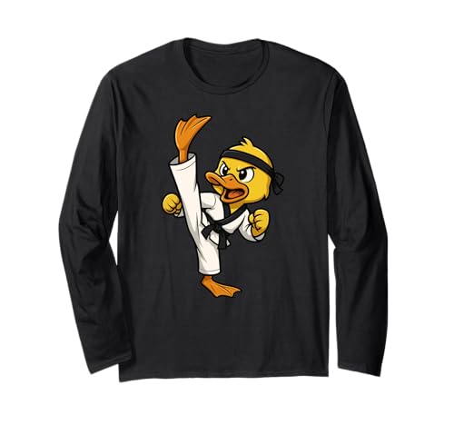 Gelbe Ente Taekwondo Karate Tierliebhaber Jungen Mädchen Kinder Langarmshirt Gelbe Ente Taekwondo Karate Tierliebhaber Jungen Mädchen Kinder Langarmshirt von YellowDuckAxis1