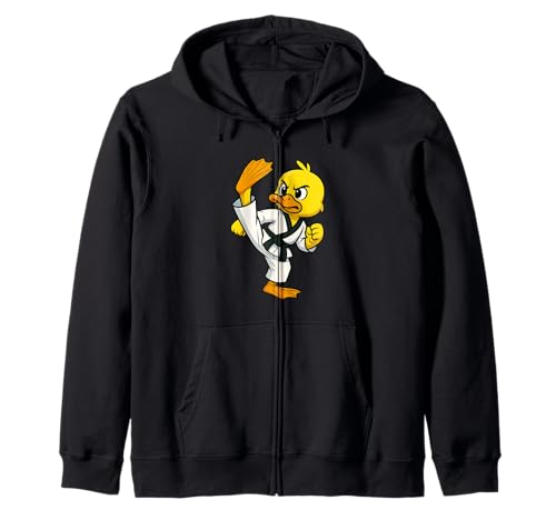 Gelbe Ente Tierliebhaber Karate Taekwondo Jungen Mädchen Kinder Kapuzenjacke Gelbe Ente Tierliebhaber Karate Taekwondo Jungen Mädchen Kinder Kapuzenjacke von YellowDuckAxis1