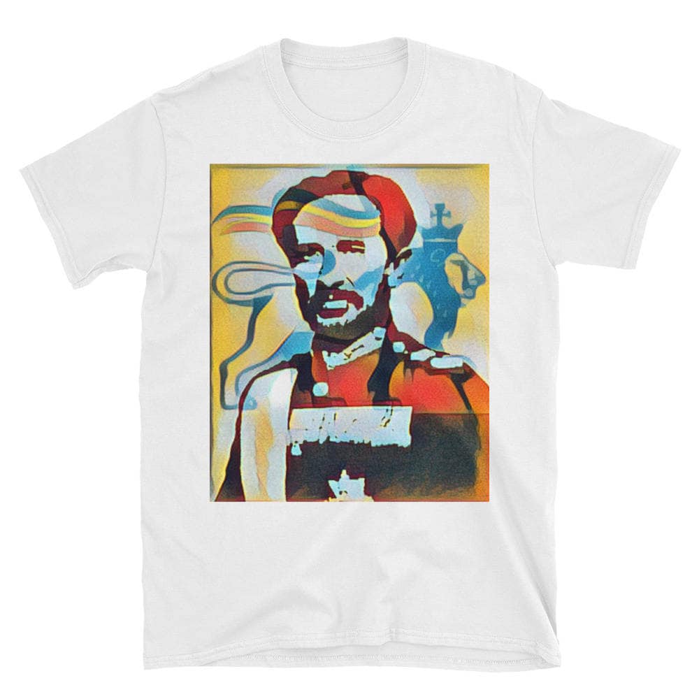 Selassie Löwe Art-Deco-Kurzarm-Unisex T-Shirt Selassie Löwe Art-Deco-Kurzarm-Unisex T-Shirt von YellowPcock
