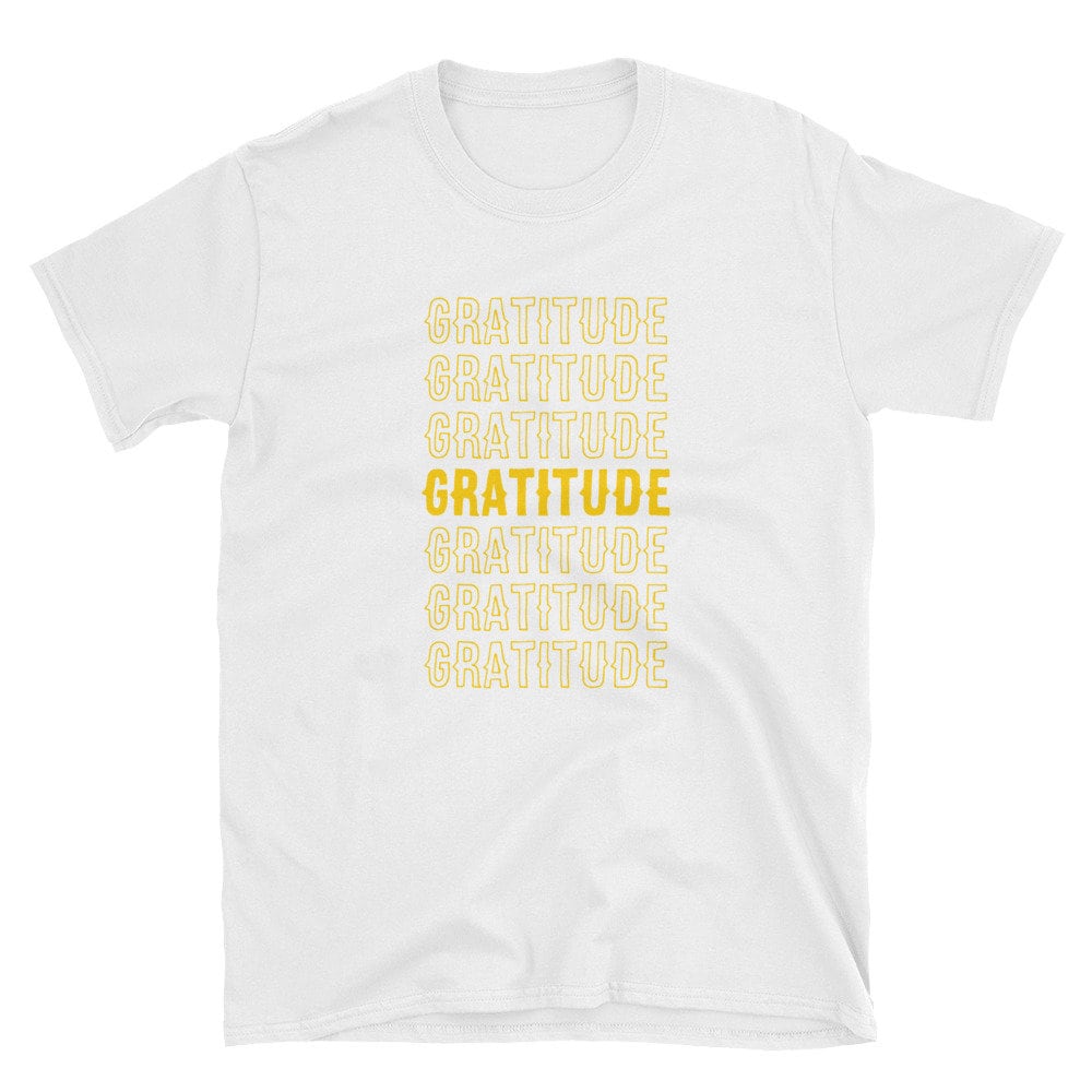 T-Shirt Kurzarm-Unisex Dankbarkeit T-Shirt Kurzarm-Unisex Dankbarkeit von YellowPcock