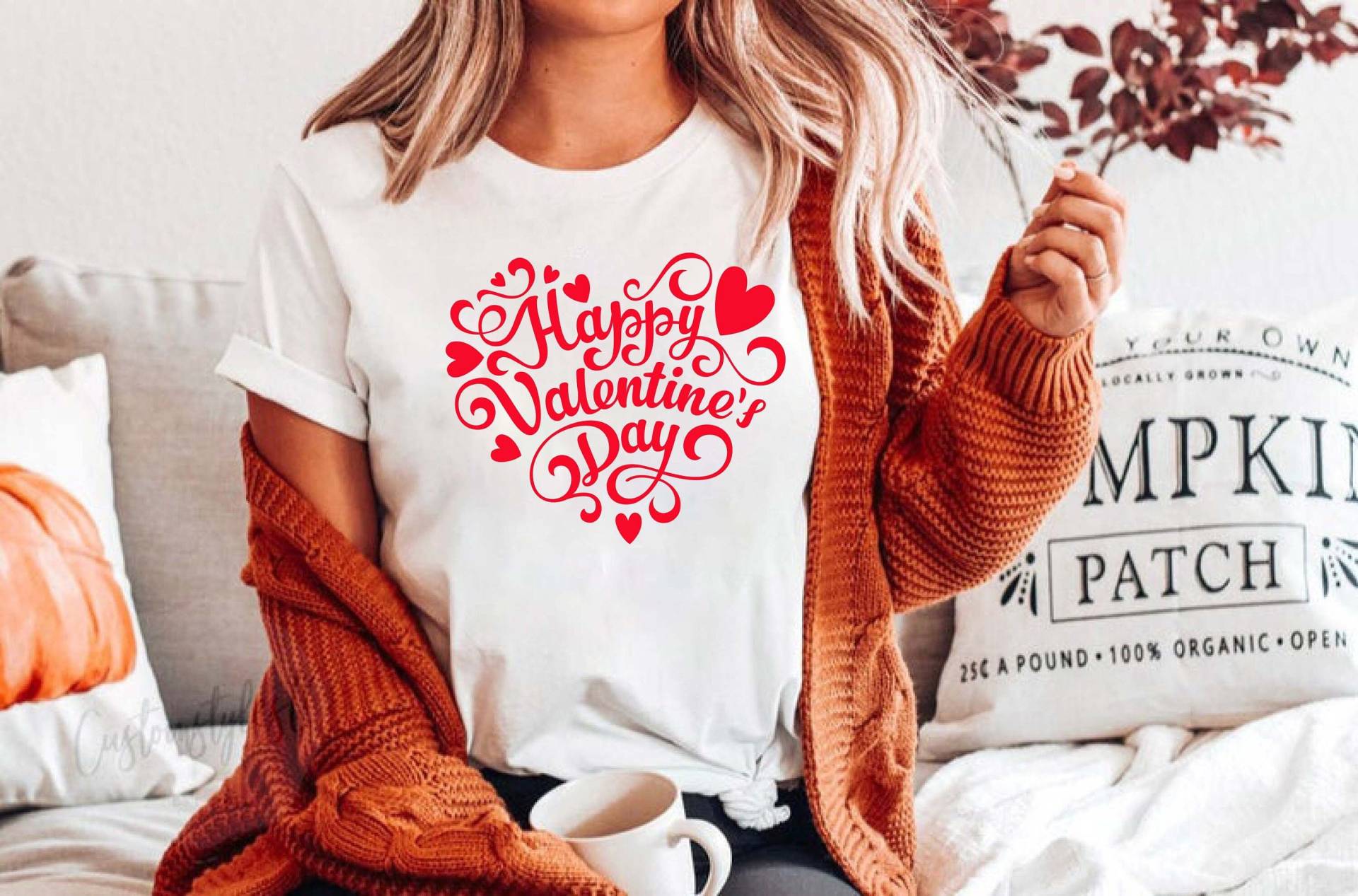 Valentinstag Shirt, Herz Shirt Für Frauen, Lehrer Süßes T-Shirt von YellowPearlCrafts