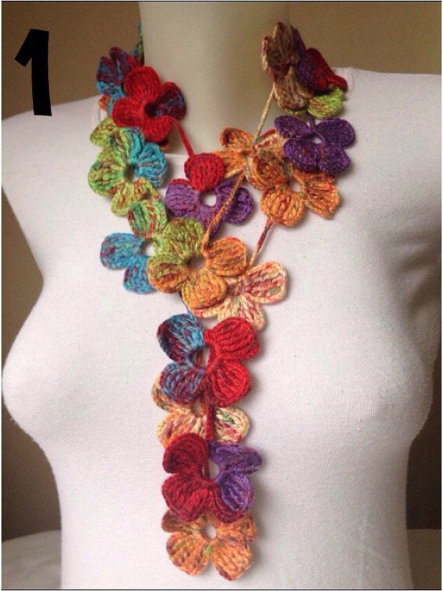 Gehäkelte Schals Blumen/2 Optionen Blume Häkelschal/Schal Für Frauen Handgemacht/Geschenke Unter 20/Geschenke Sie/Billige Geschenke Freunde von Yellowcrochet