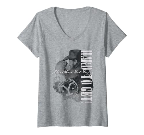 Damen Yellowstone schwer zu bekommen Rip Wheeler Beth Dutton T-Shirt mit V-Ausschnitt von Yellowstone