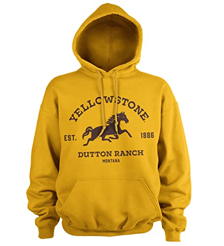 Yellowstone Offizielles Lizenzprodukt Dutton Ranch - Montana Kapuzenpullover (Gold), X-Large von Yellowstone