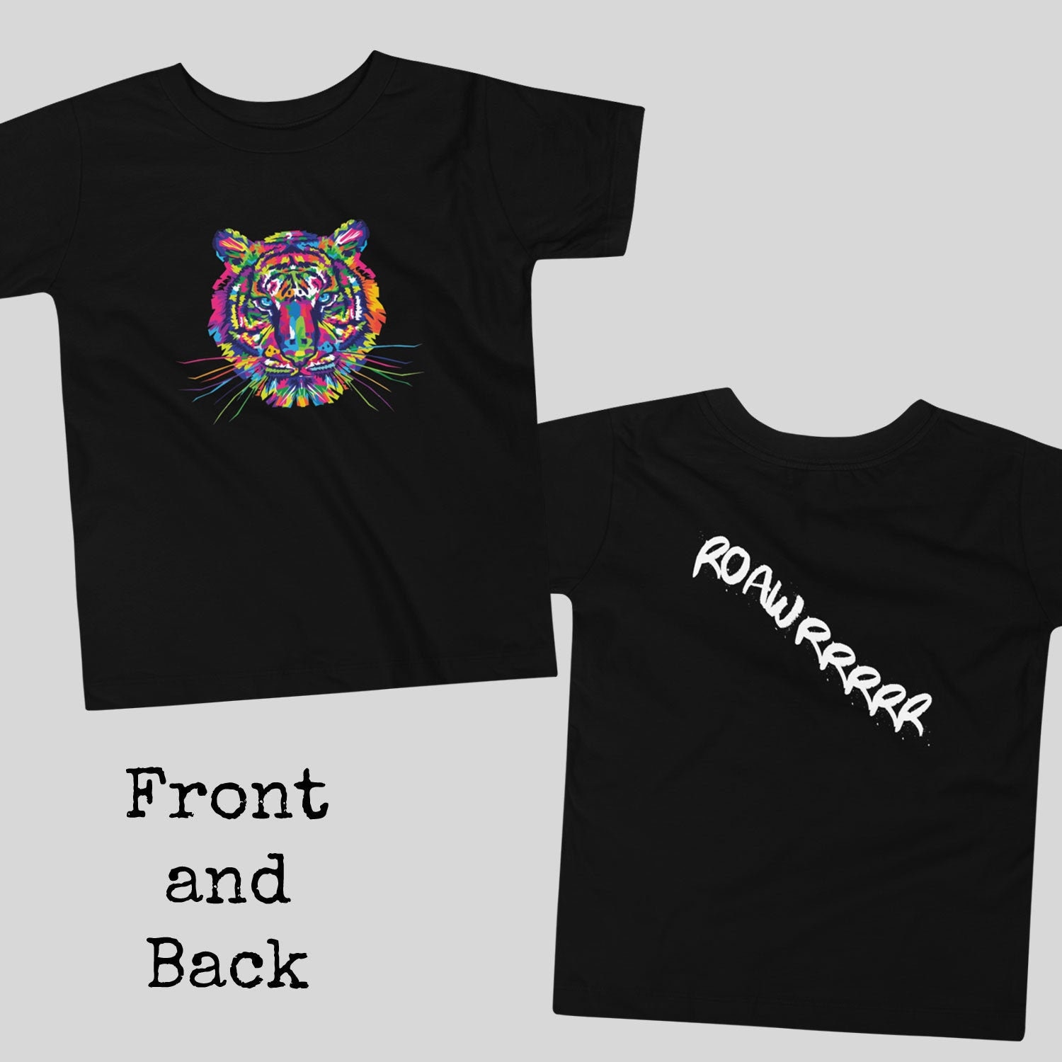 Kinder Tiger Kleinkind T-Shirt, Lustiges 2-Seitiges Shirt Zum Herum Brüllen Kinder Tiger Kleinkind T-Shirt, Lustiges 2-Seitiges Shirt Zum Herum Brüllen von YeloPomeloHipsters