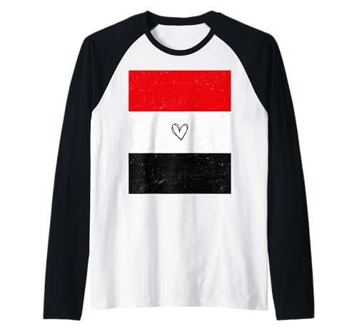 Jemen Flagge Jemenitisches Herz Stolzer Erbe National Männer Frauen Raglan Jemen Flagge Jemenitisches Herz Stolzer Erbe National Männer Frauen Raglan von Yemen Flag Yemeni Heart Proud National Gifts Idea