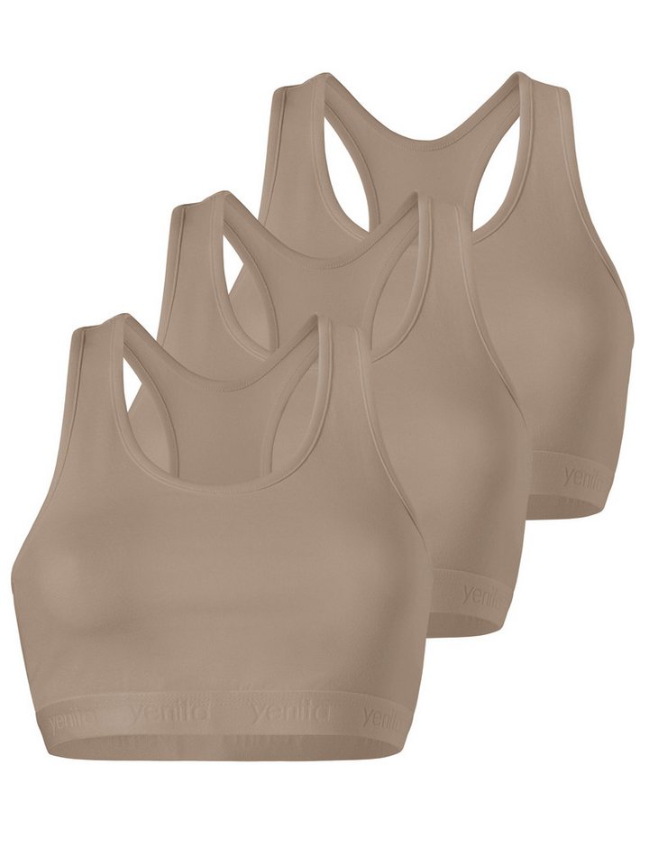Yenita® Bustier Sports-Collection mit breiten Trägern (3-tlg) mit Racerback von Yenita®