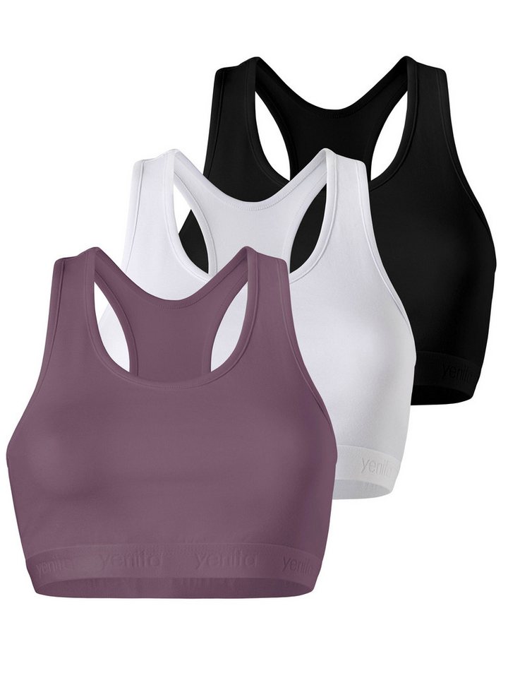 Yenita® Bustier Sports-Collection mit breiten Trägern (3-tlg) mit Racerback von Yenita®