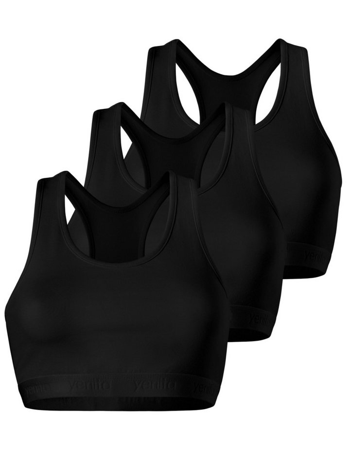 Yenita® Bustier Sports-Collection mit breiten Trägern (3-tlg) mit Racerback von Yenita®