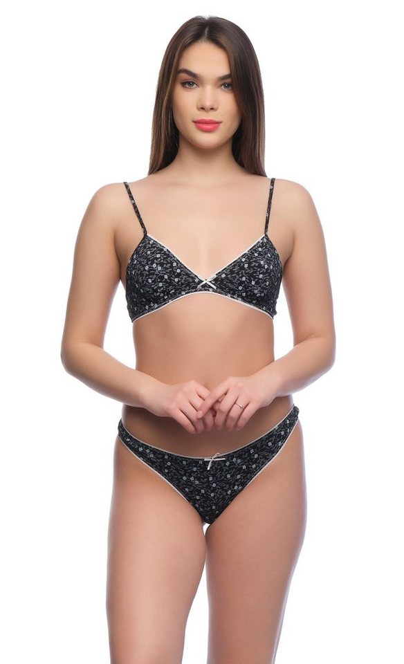 Yenita® Set: Soft-BH BH und String (2-tlg) in angenehmer Baumwollqualität von Yenita®