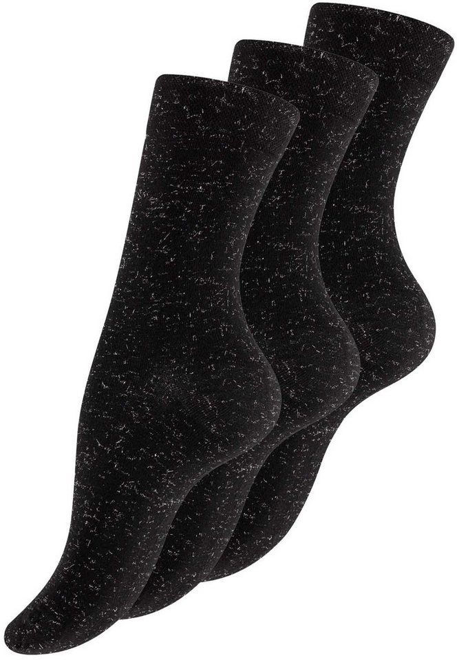 Yenita® Socken (3-Paar) mit Lurex-Garn von Yenita®