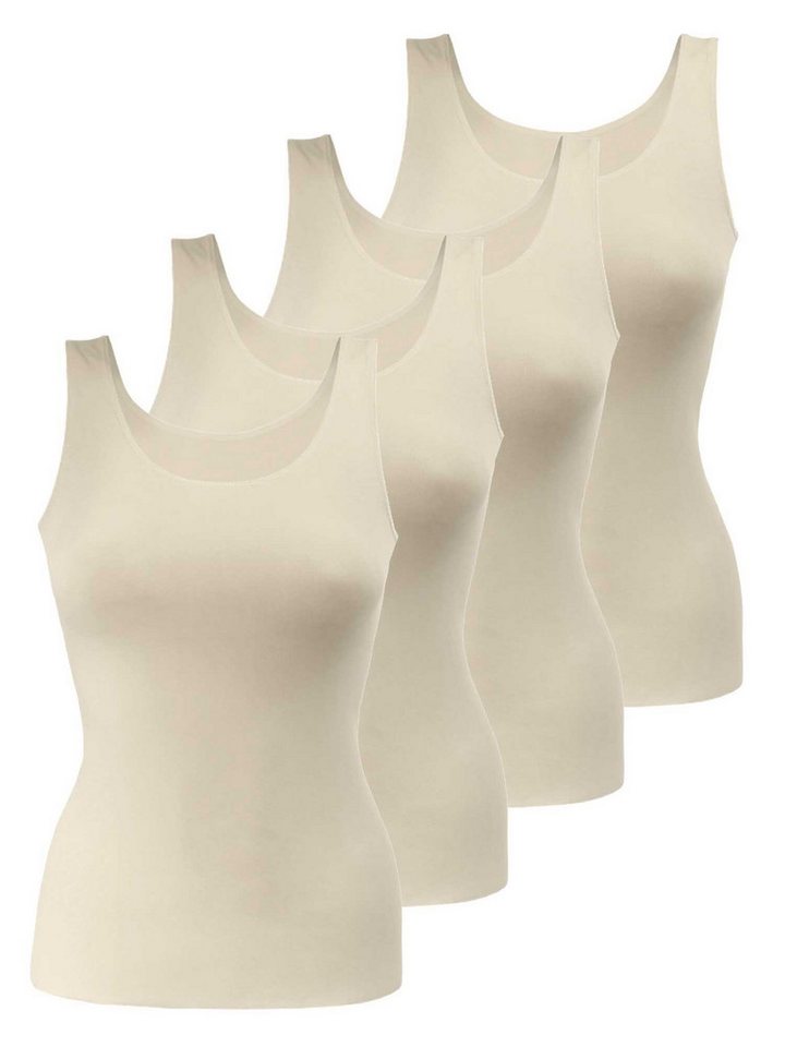Yenita® Unterhemd Tank Top (4-St) in angenehmer Microfaserqualität von Yenita®