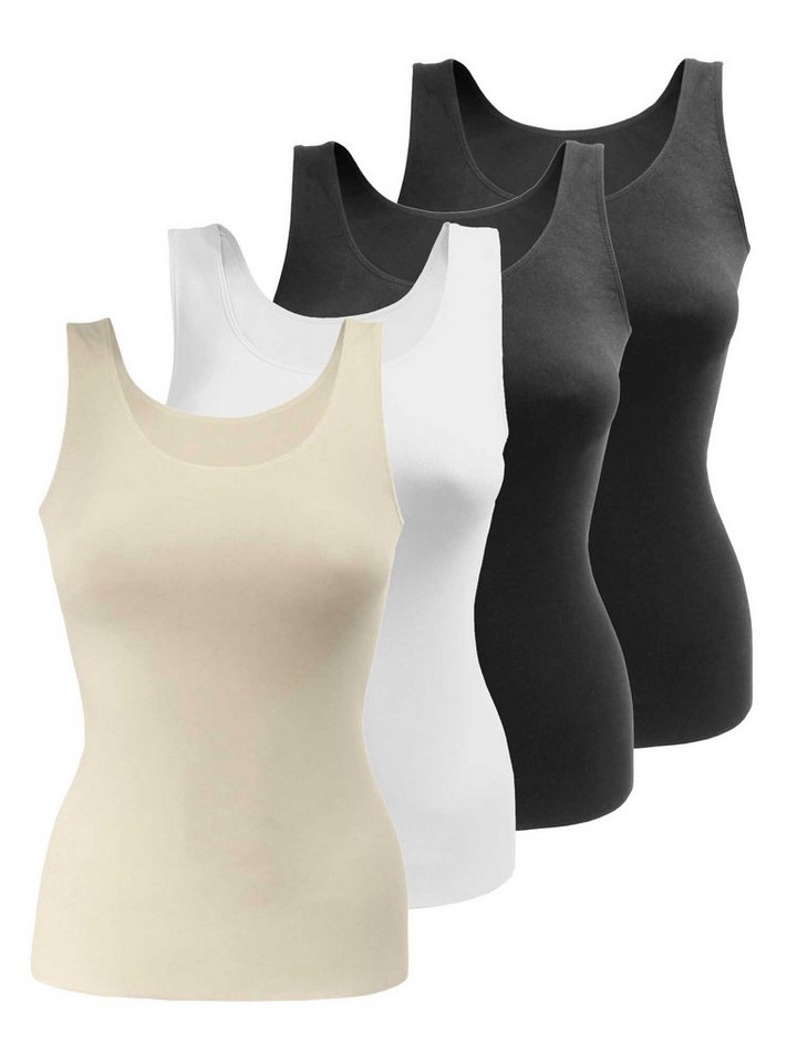 Yenita® Unterhemd Tank Top (4-St) in angenehmer Microfaserqualität von Yenita®