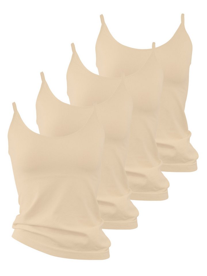 Yenita® Unterhemd Träger Top (4-St) in angenehmer Microfaser-Qualität von Yenita®
