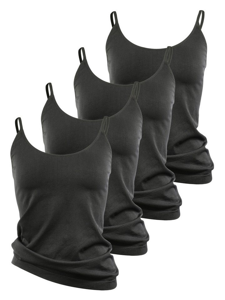Yenita® Unterhemd Träger Top (4-St) in angenehmer Microfaser-Qualität von Yenita®