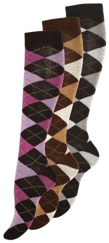 VCA 3 Paar oder 6 Paar Damen Baumwoll Kniestrümpfe mit Karos, Reiterkniestrumpf, 35/38, 3 Paar VCA 3 Paar oder 6 Paar Damen Baumwoll Kniestrümpfe mit Karos, Reiterkniestrumpf, 35/38, 3 Paar von Yenita
