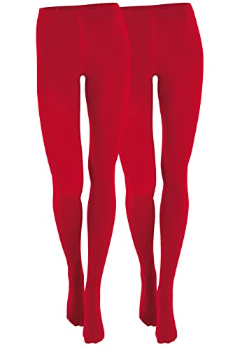 Yenita 2er Pack Damen THERMO Strumpfhose mit Fleece in rot, Gr. M/L Yenita 2er Pack Damen THERMO Strumpfhose mit Fleece in rot, Gr. M/L von Yenita